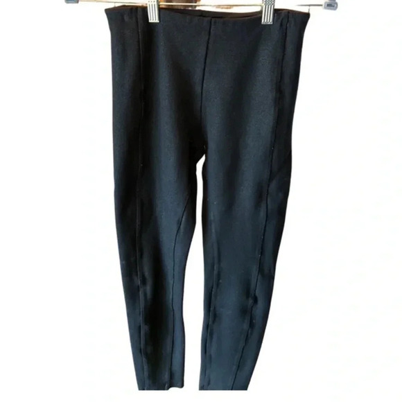 Lysse Black Shimmer Crepe Ponte Seam Pants Size Small - Picture 2 of 5